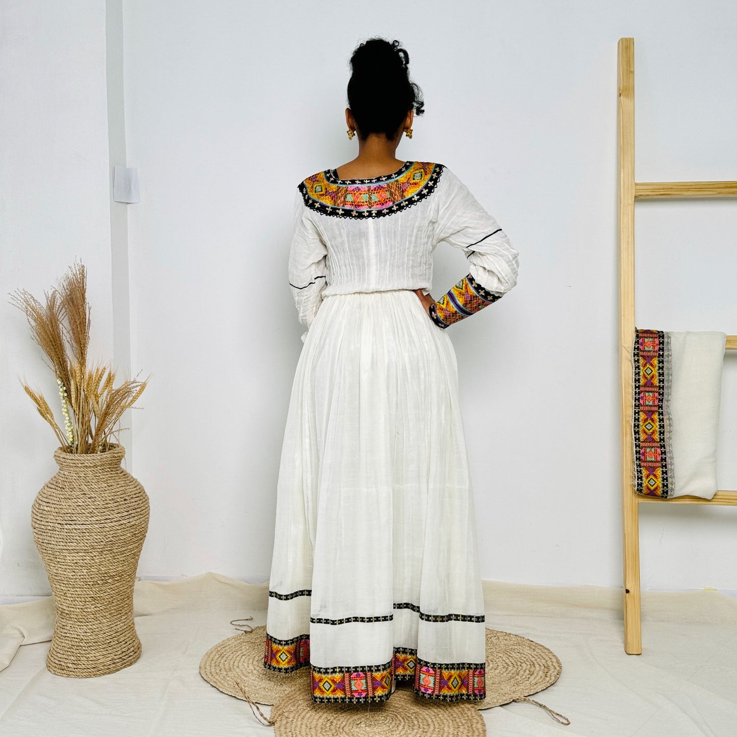 Colorful Habesha Dress Intricate Patterns Ethiopian Dress Hab30