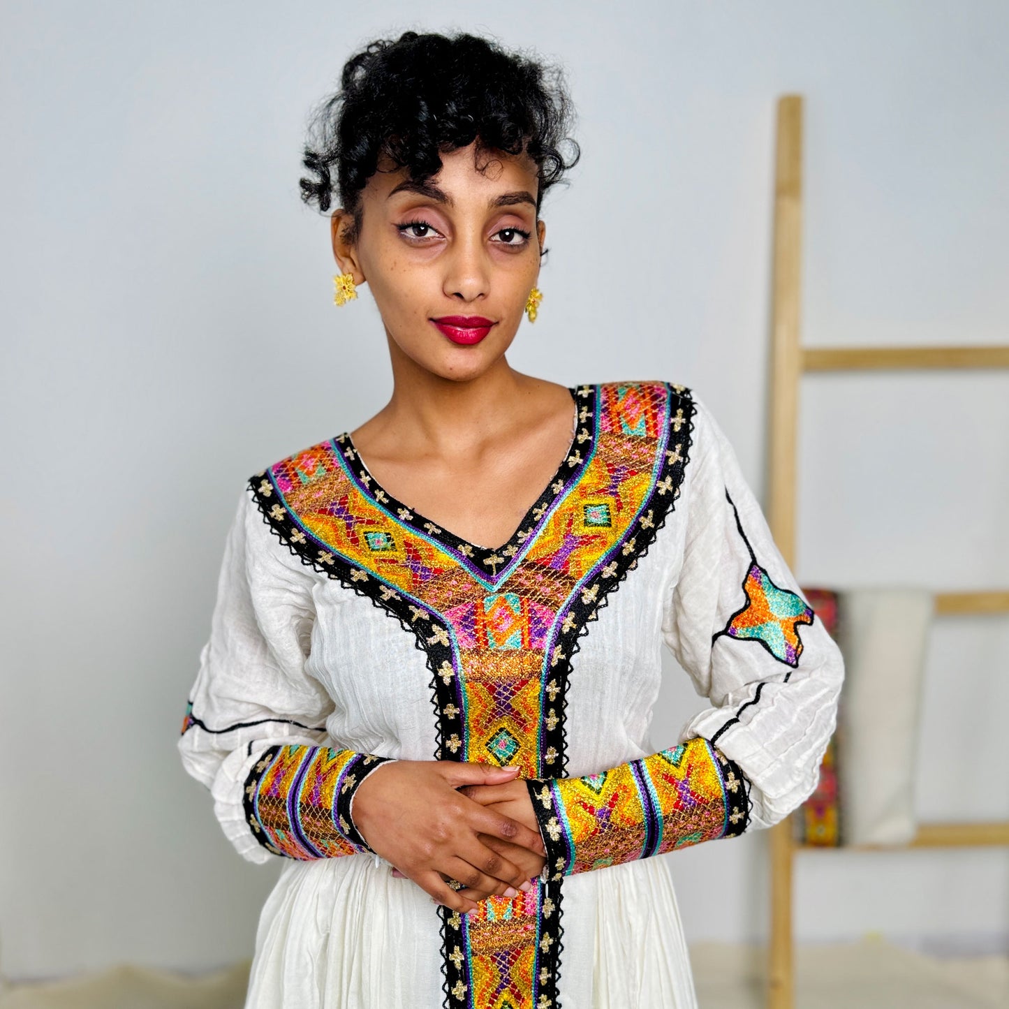 Colorful Habesha Dress Intricate Patterns Ethiopian Dress Hab30
