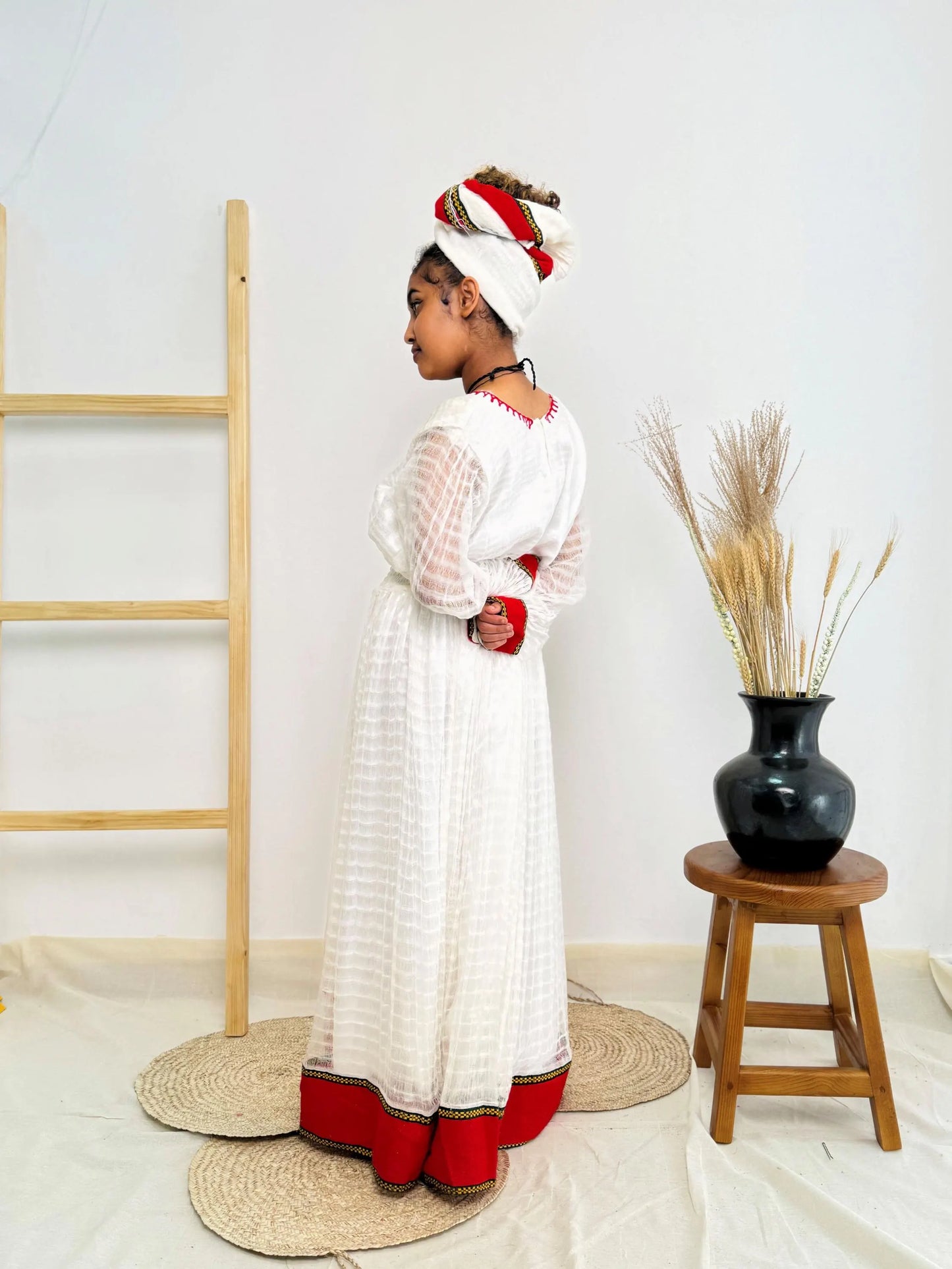 Traditional Ethiopian Dress | Habesha Kemis | Handwoven Cotton Dress | Ethiopian Cultural Dress | Eritrean Dress | Handmade Hab184
