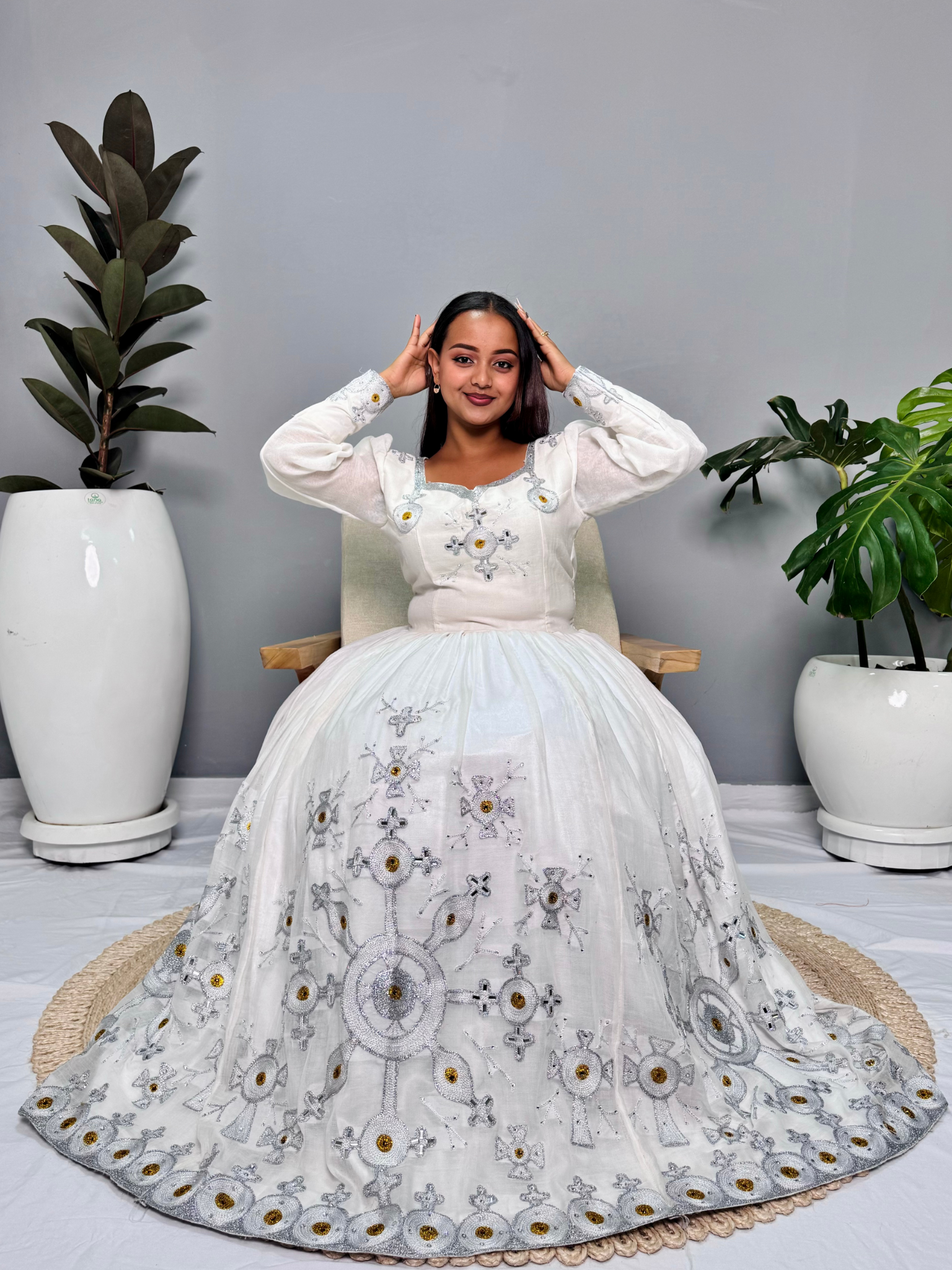 Royal Handwoven Habesha Kemis | Elegant Ethiopian Traditional Dress