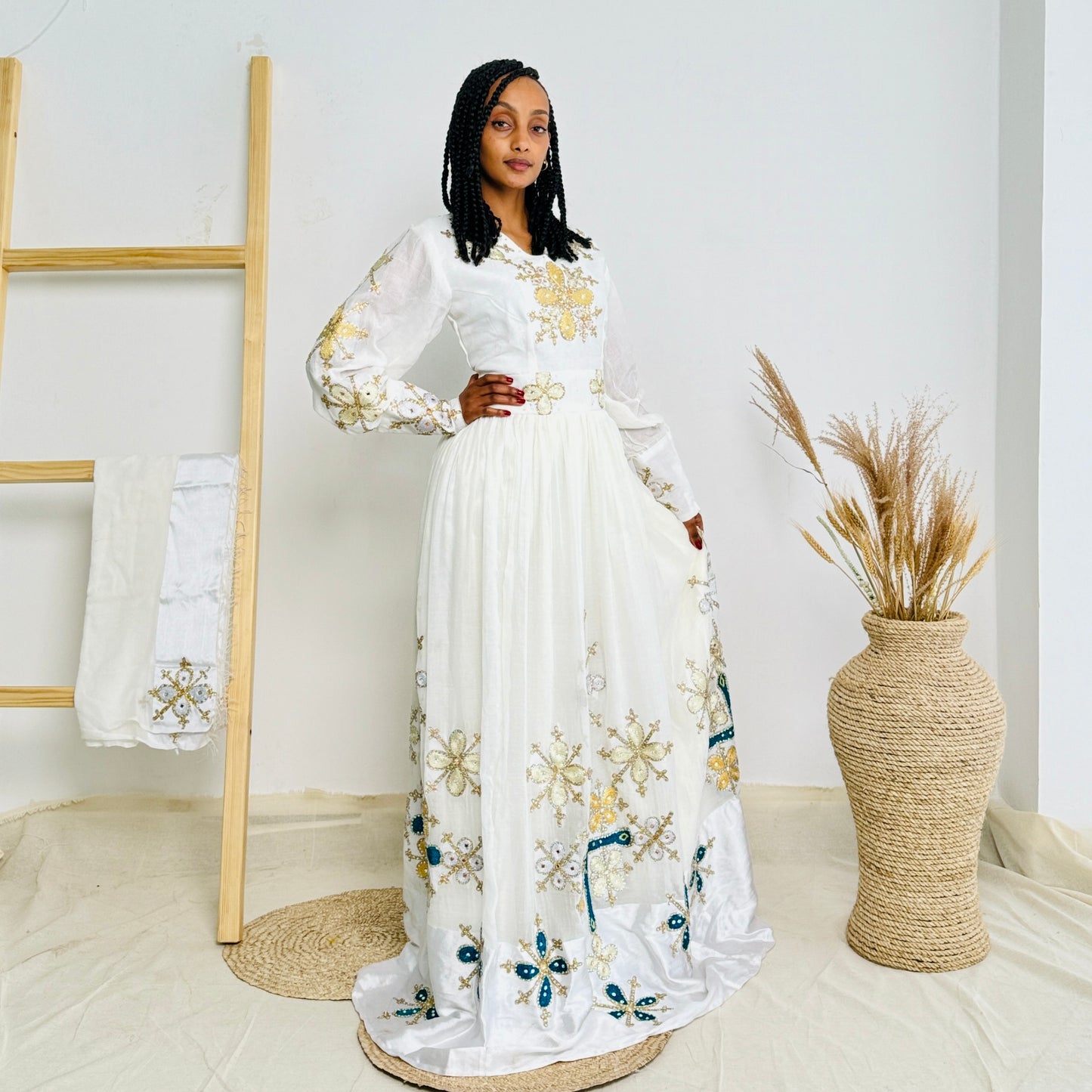 Beaded Habesha Dress for Any Occasion Habesha Kemis Hab03