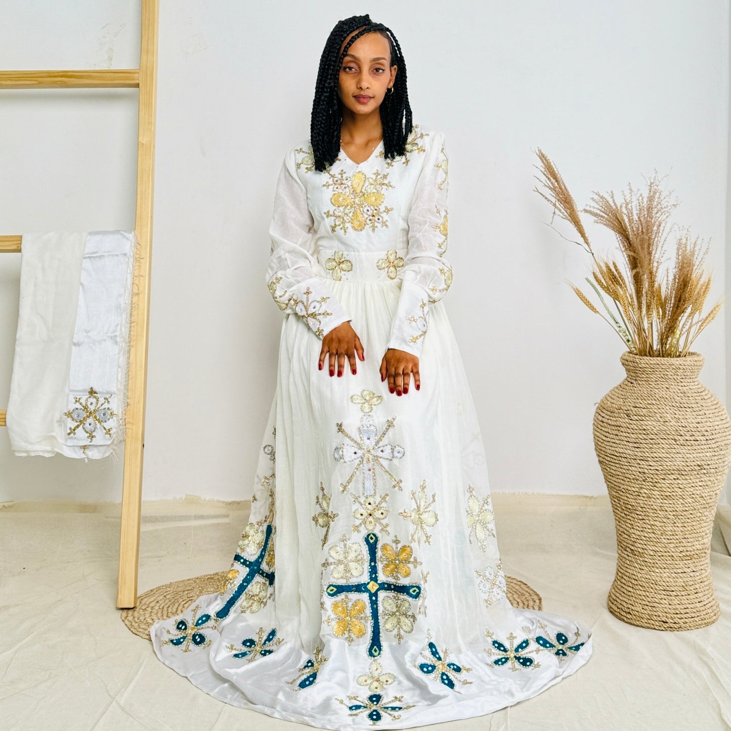 Beaded Habesha Dress for Any Occasion Habesha Kemis Hab03