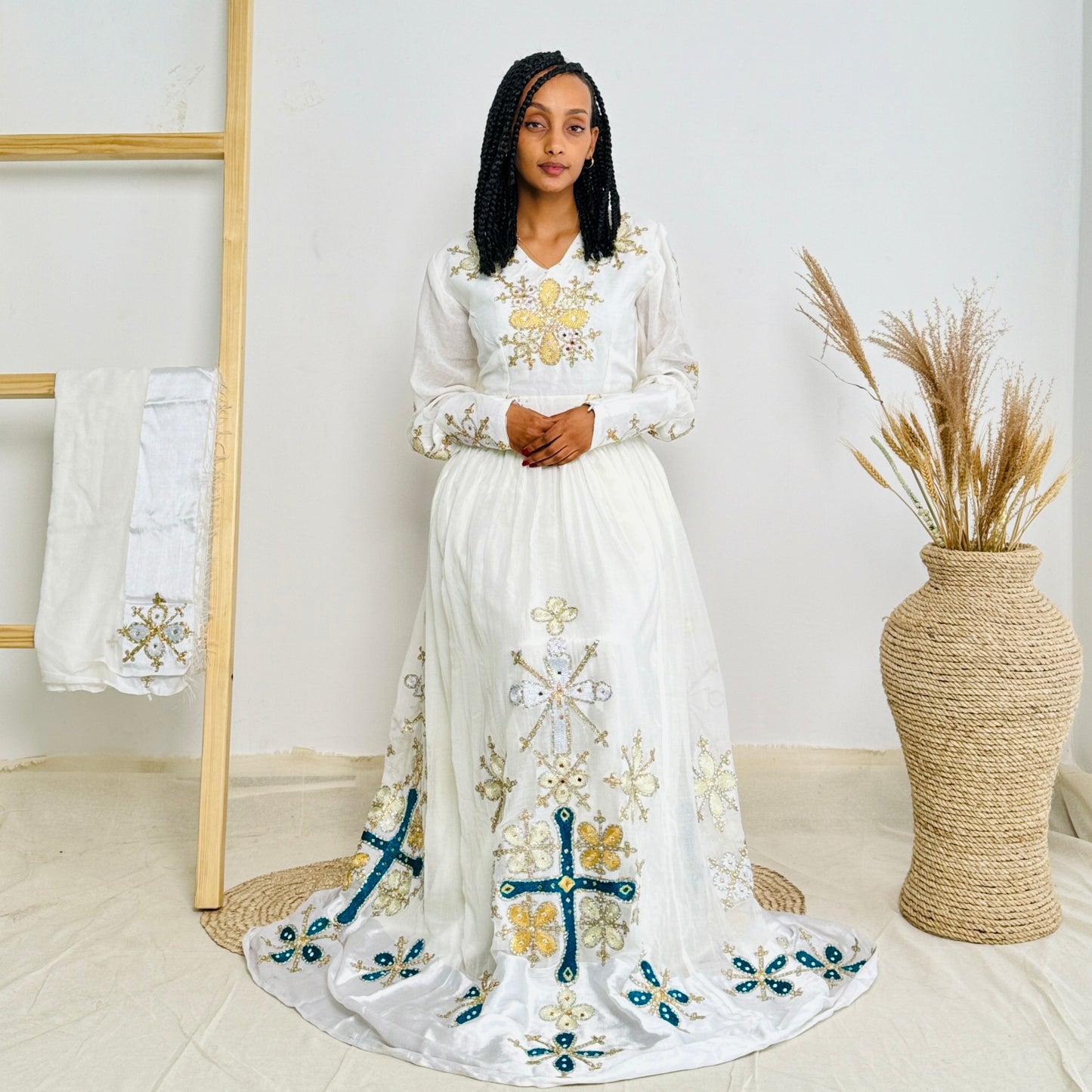 Beaded Habesha Dress for Any Occasion Habesha Kemis Hab03