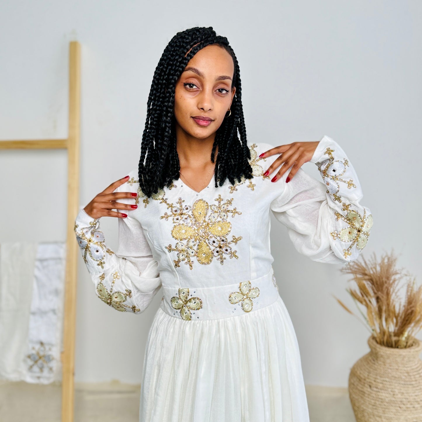 Beaded Habesha Dress for Any Occasion Habesha Kemis Hab03