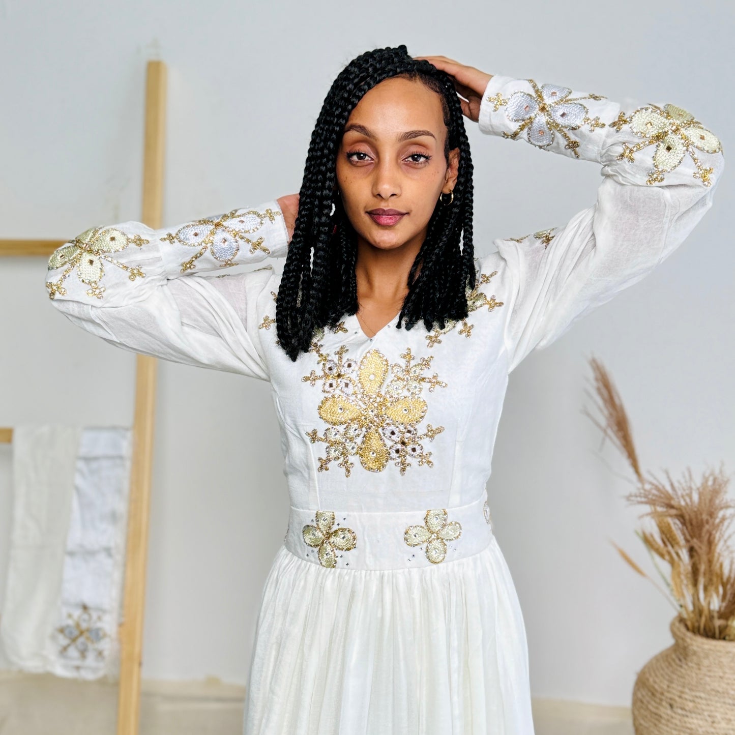 Beaded Habesha Dress for Any Occasion Habesha Kemis Hab03