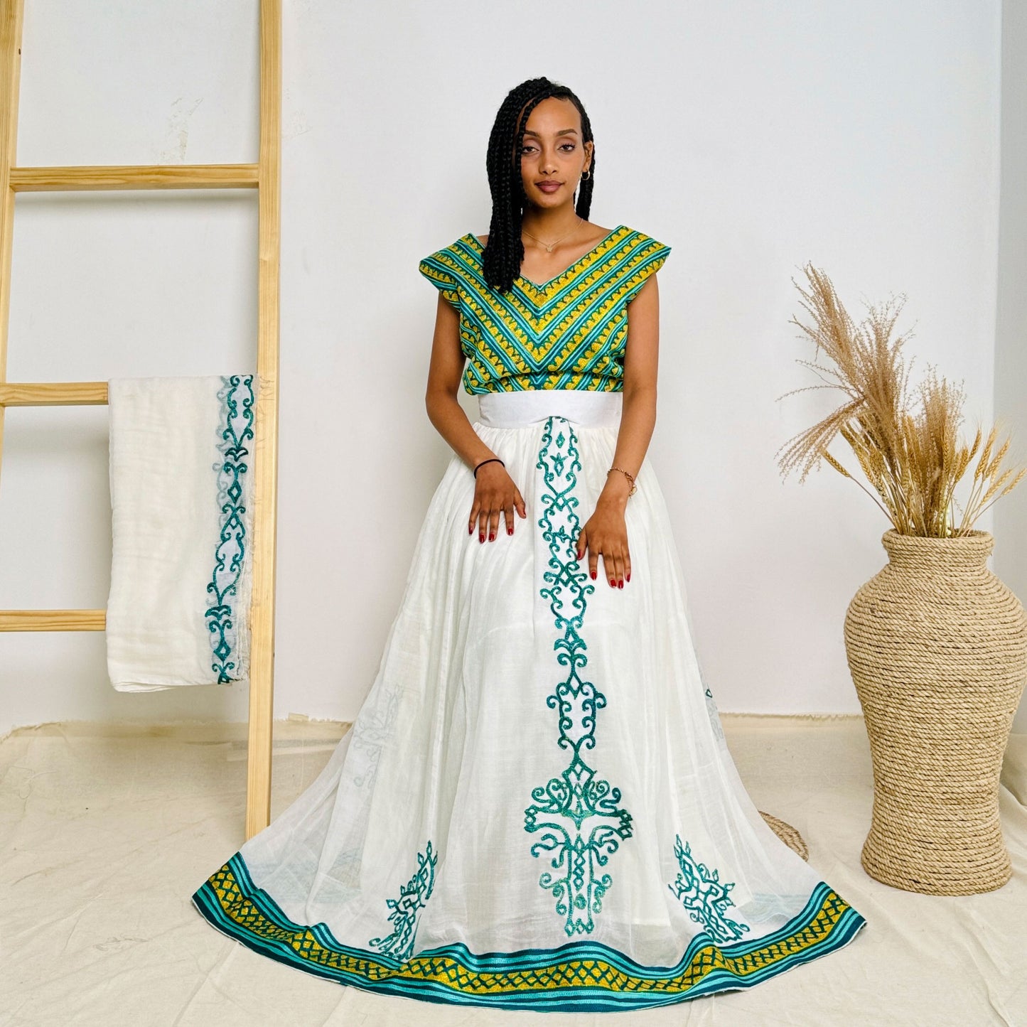 Gorgeous Blue Habesha Dress 