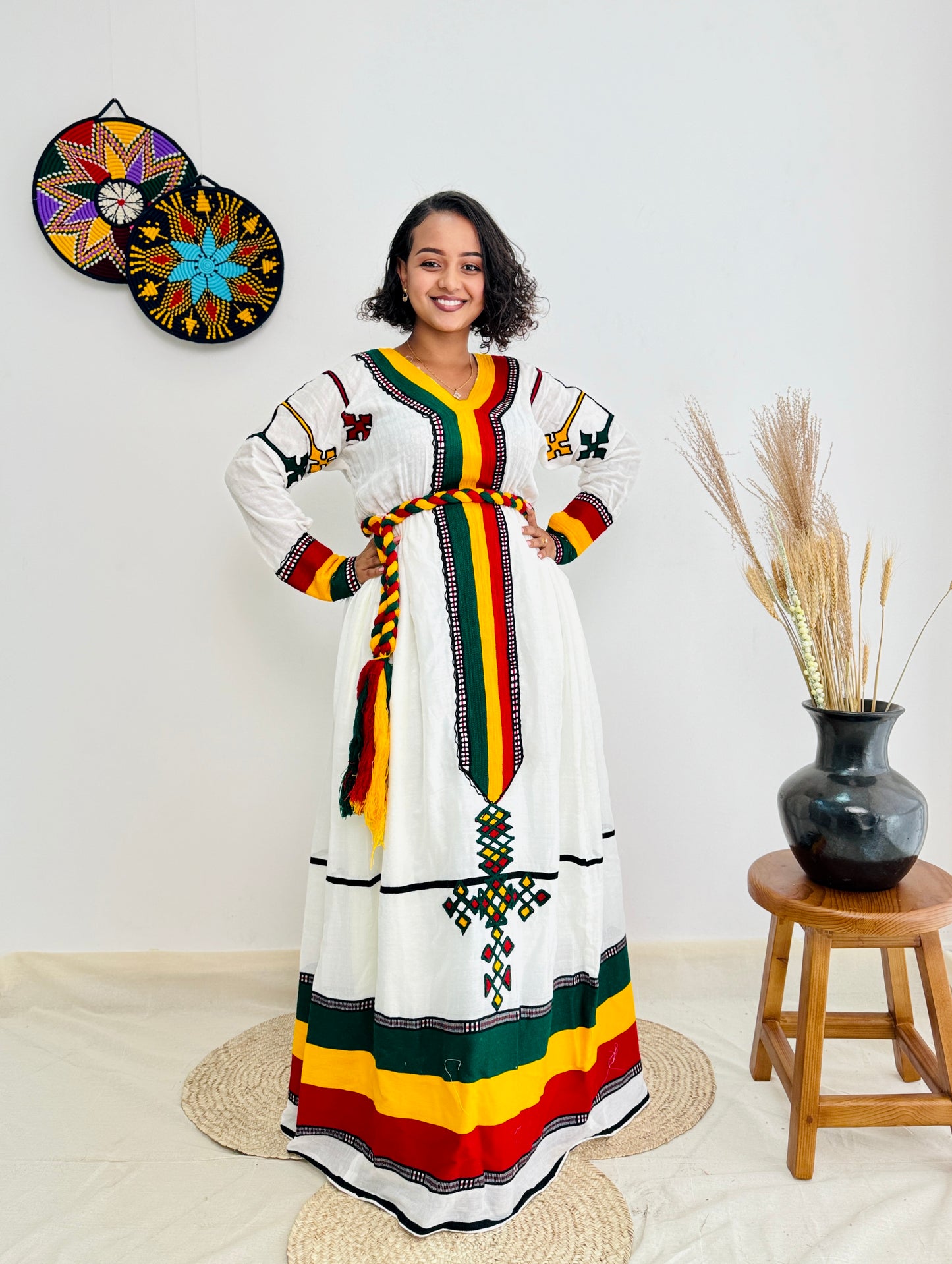 Ethiopian Flag Inspired Habesha Dress