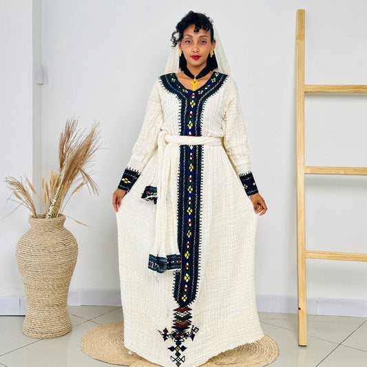 Elegant Black Habesha Dress