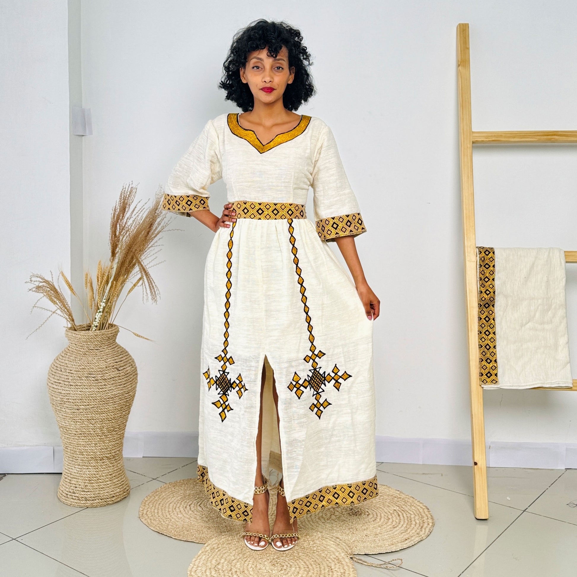 Bright Golden Habesha Dress 