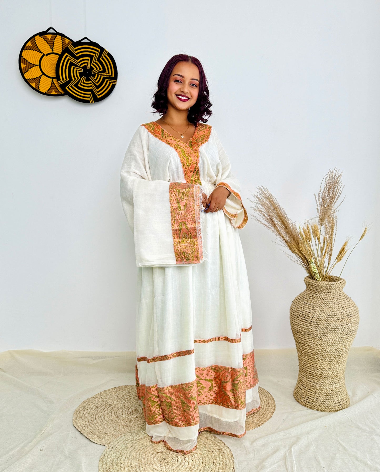 Gorgeous Peach Habesha Dress 