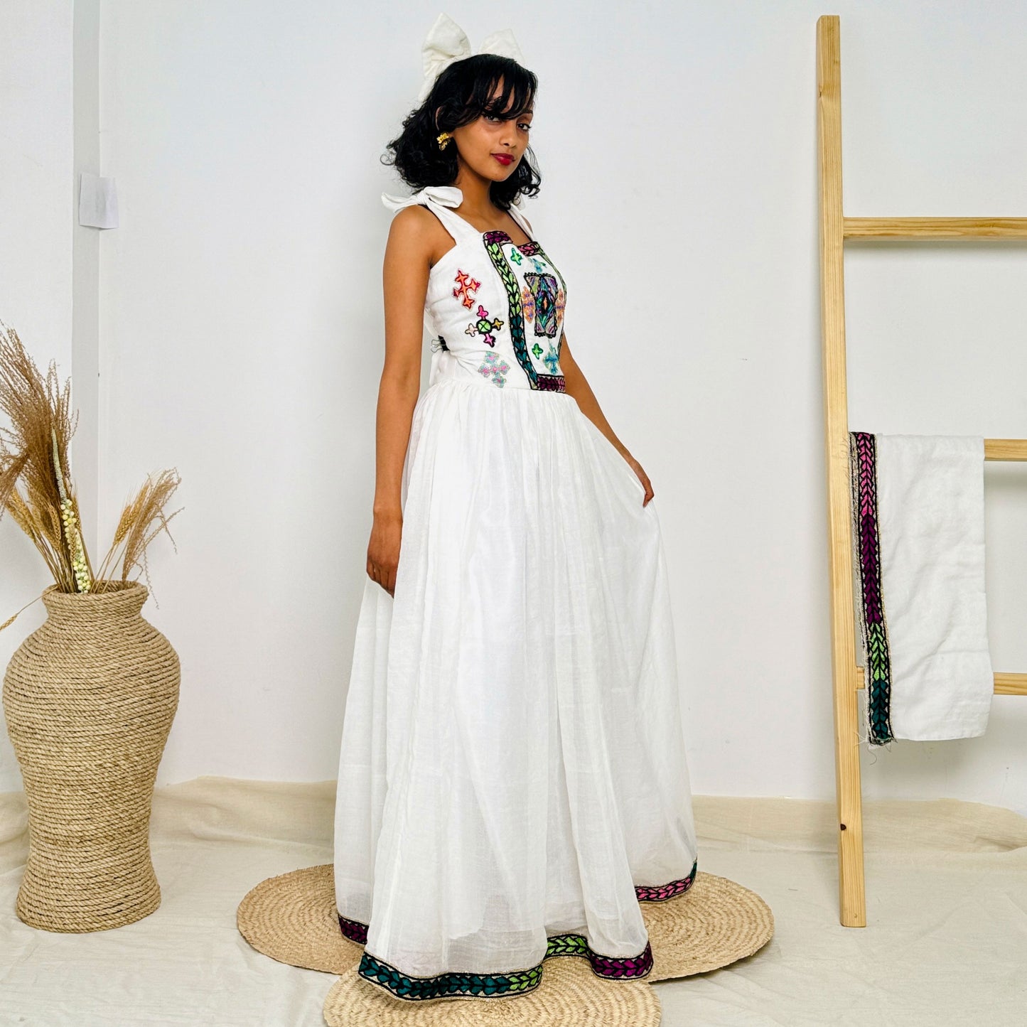 Habesha Dress | Square Neckline Dress |  Special Events Dress | Traditional Ethiopian Kemis Hab61