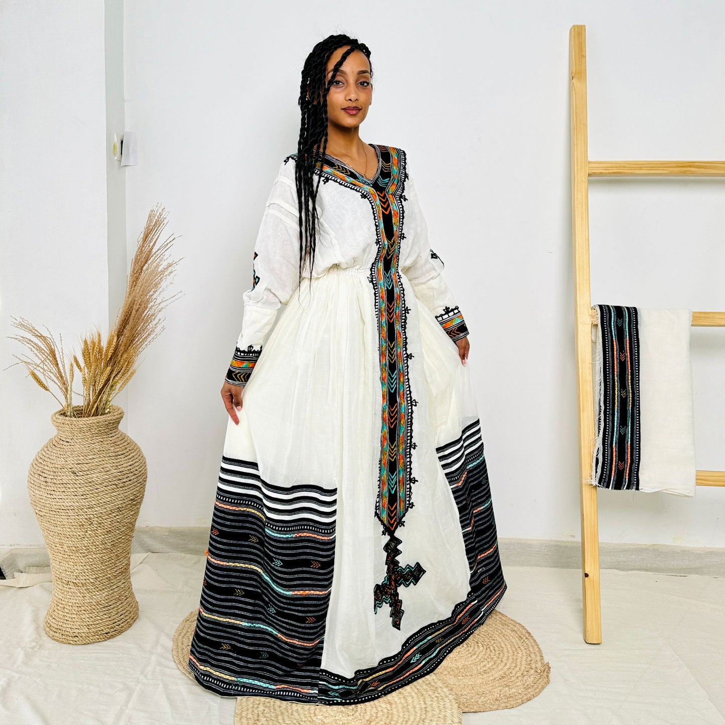 Black Habesha Dress Cultural Ethiopian Dress Kemis Hab33