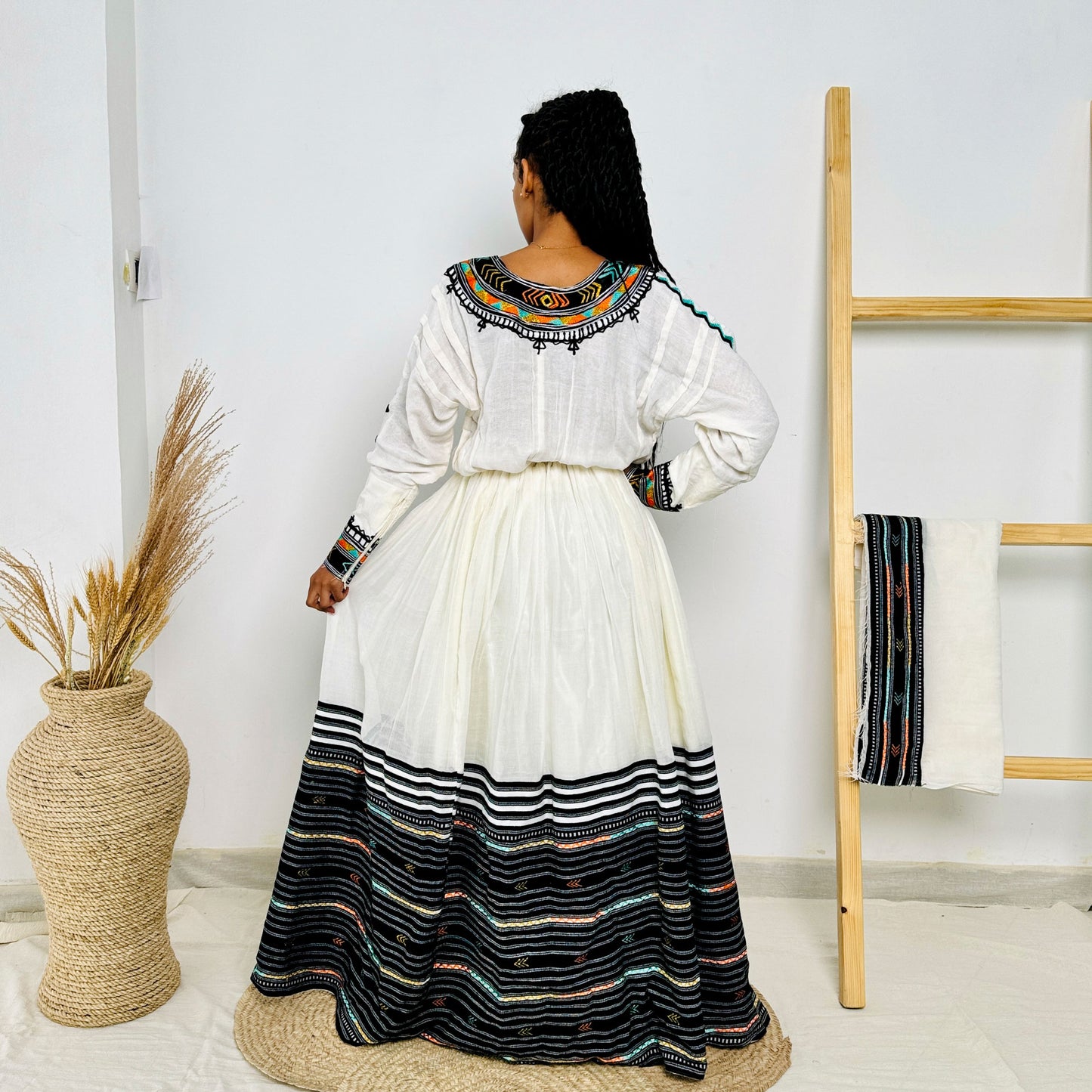 Black Habesha Dress Cultural Ethiopian Dress Kemis Hab33