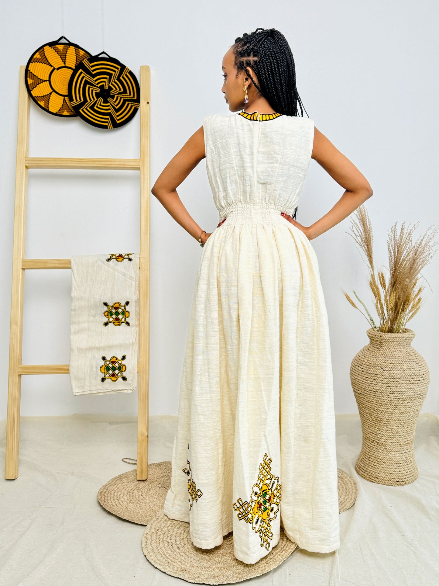 Modern Shape Habesha Dress with Stylish Design Hab16