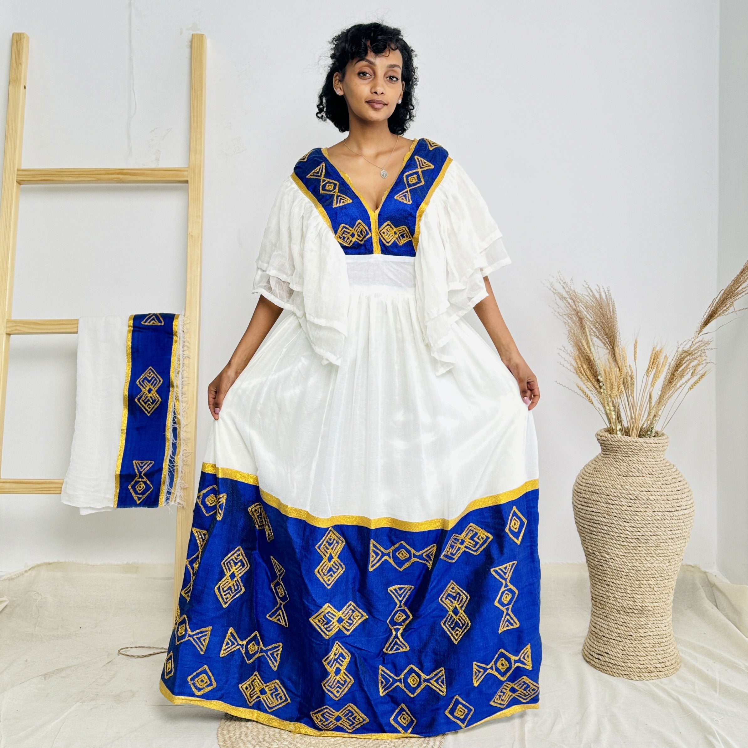 Dark Blue Habesha Dress