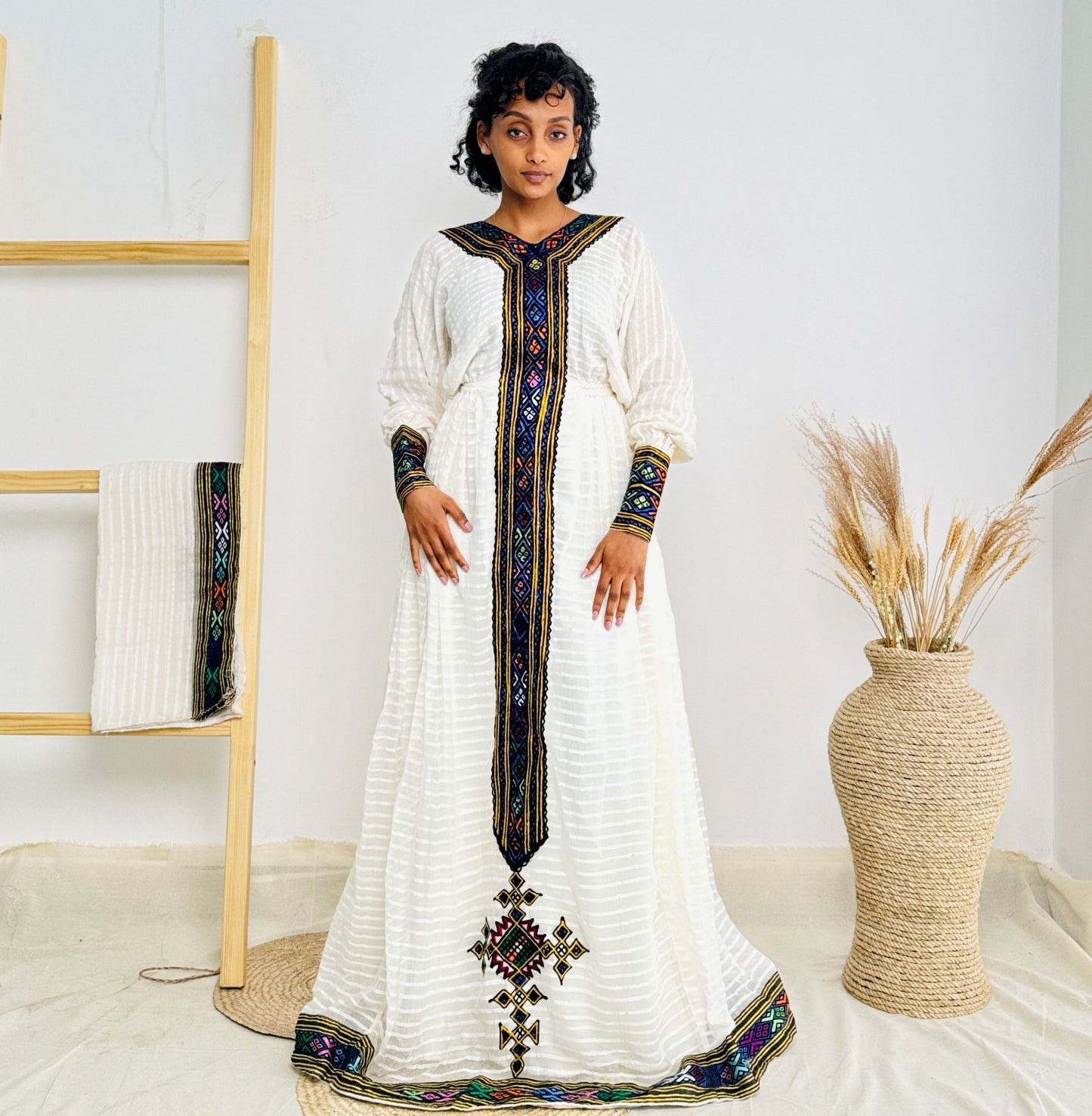 Darker Design Habesha Dress Subtle Patterns Habesha Kemis Hab24