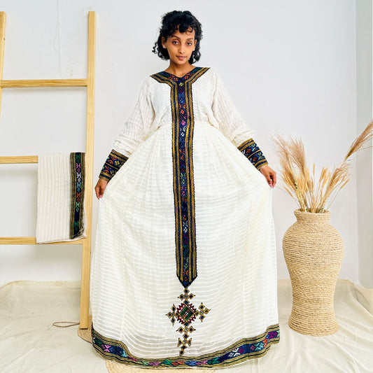 Simple Dark Habesha Dress 