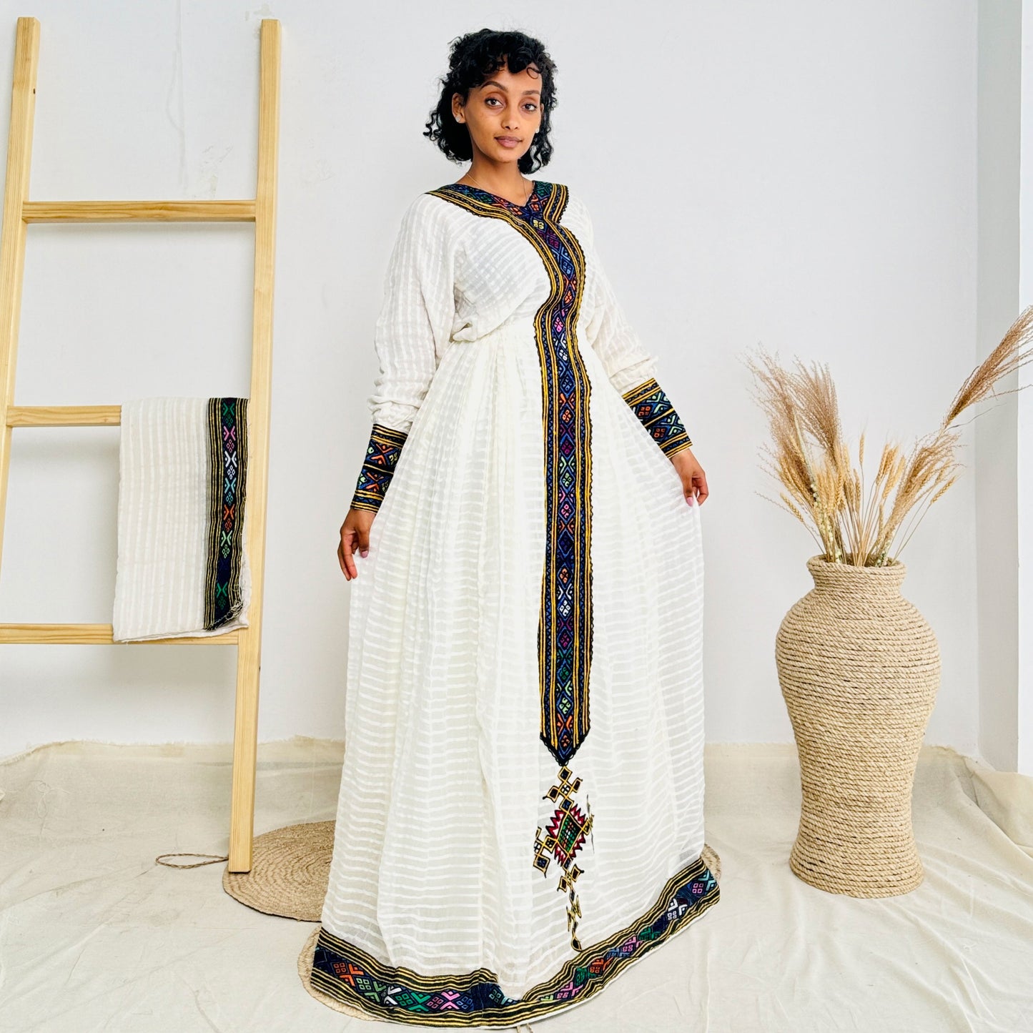 Darker Design Habesha Dress Subtle Patterns Habesha Kemis Hab24