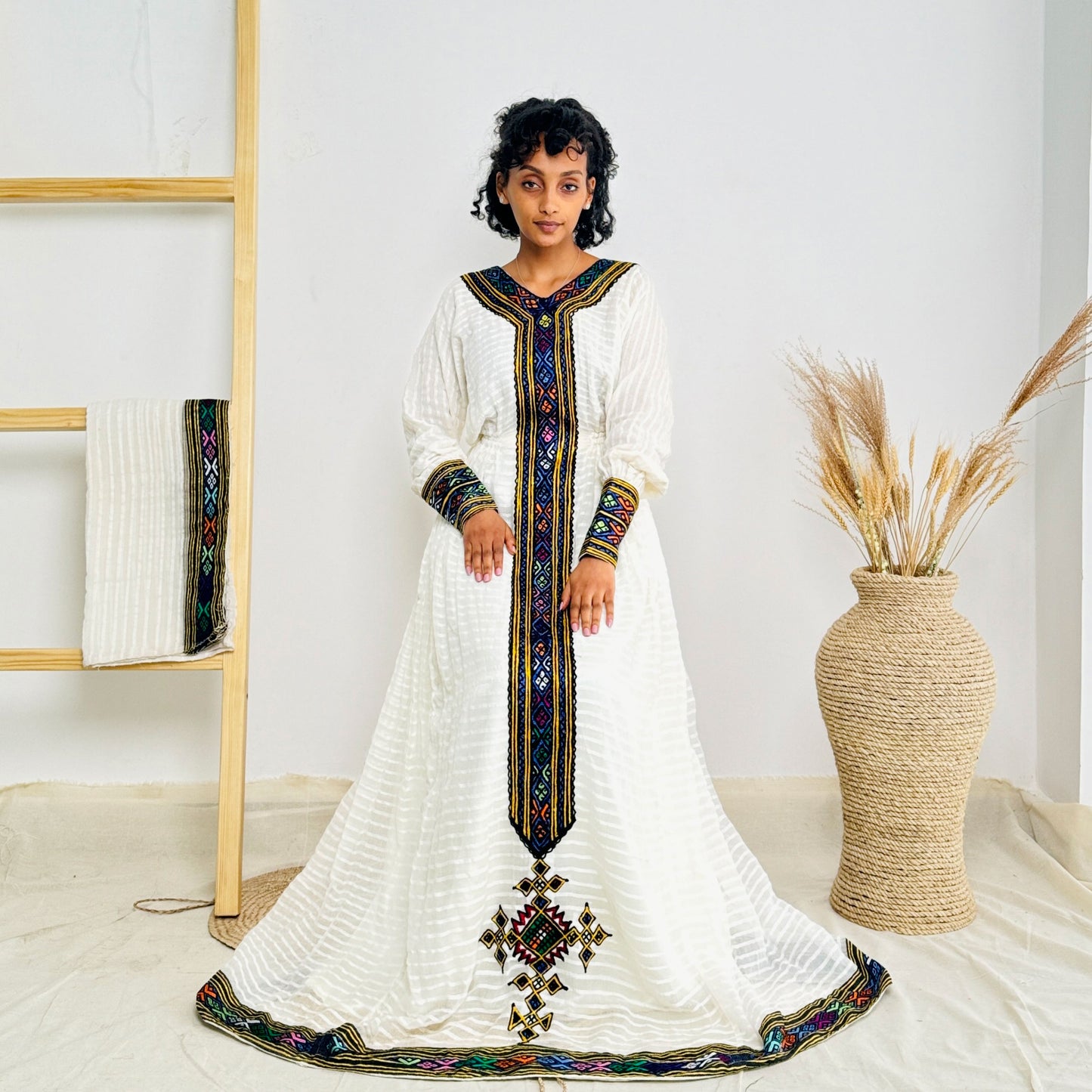 Darker Design Habesha Dress Subtle Patterns Habesha Kemis Hab24