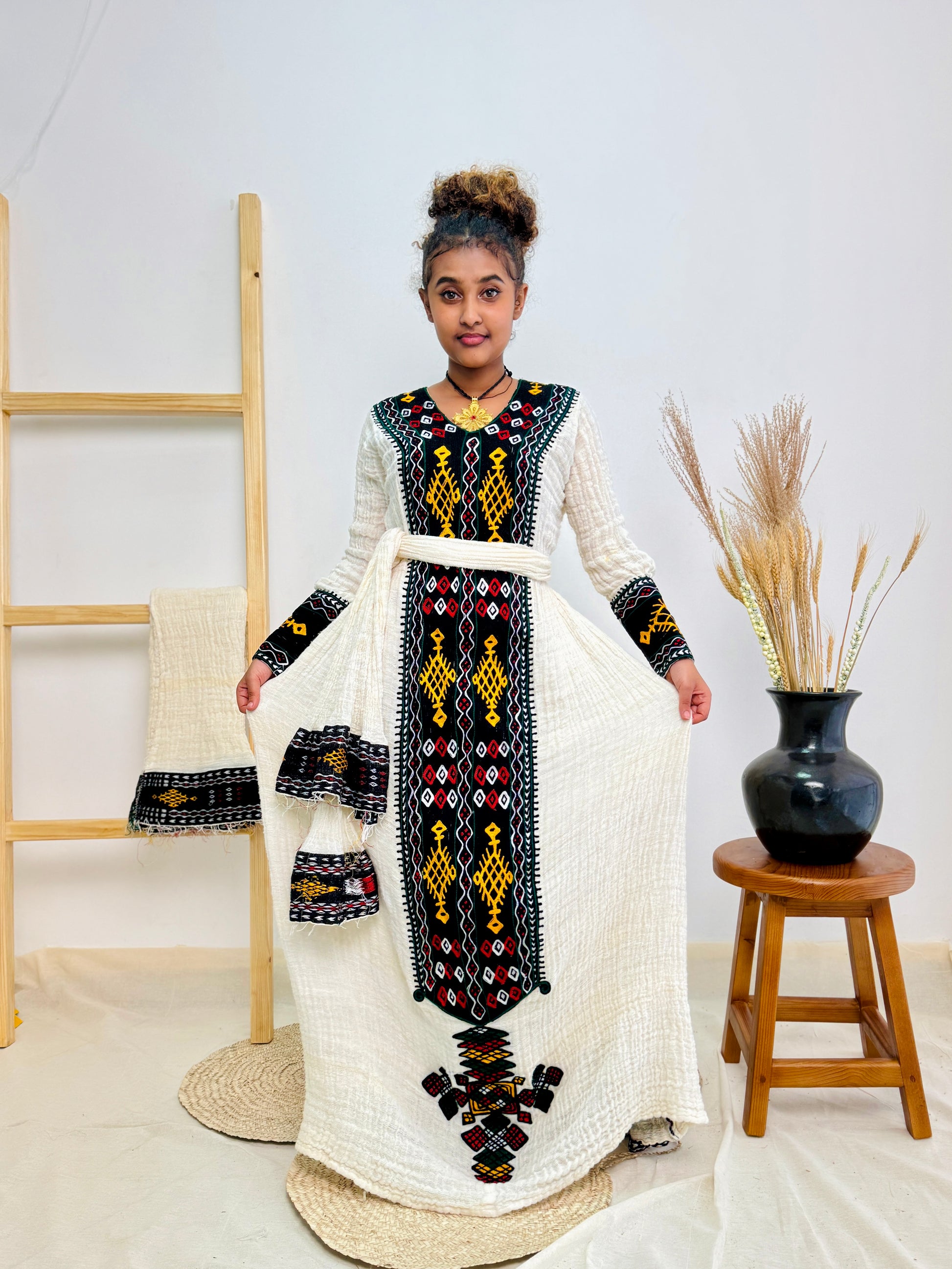 Black Design Habesha Dress