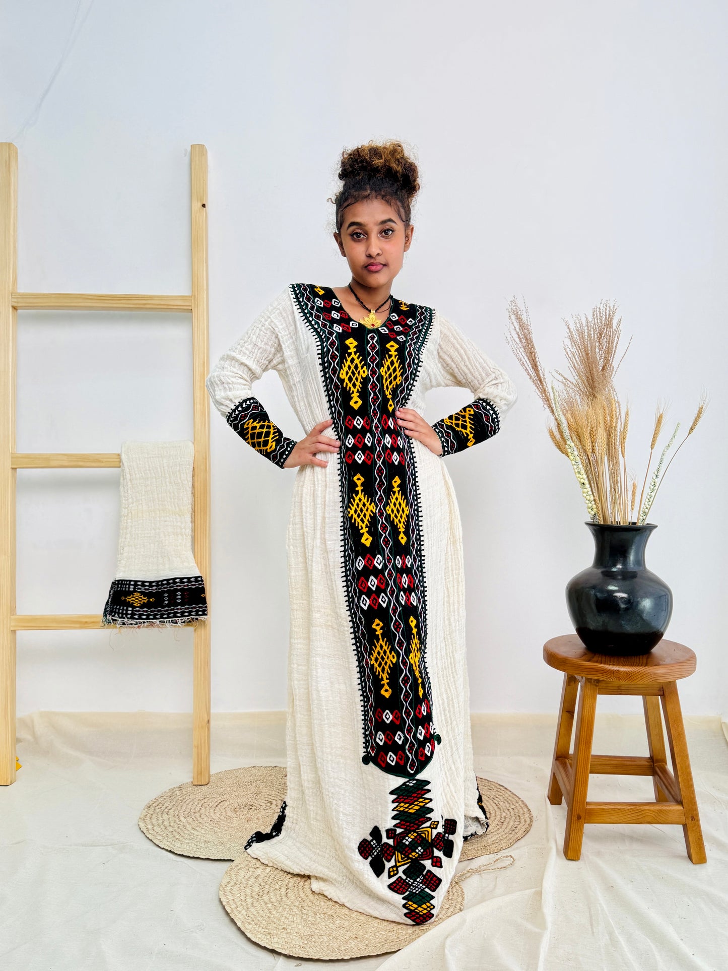 Black Design Habesha Dress Cultural Ethiopian Dress Hab08