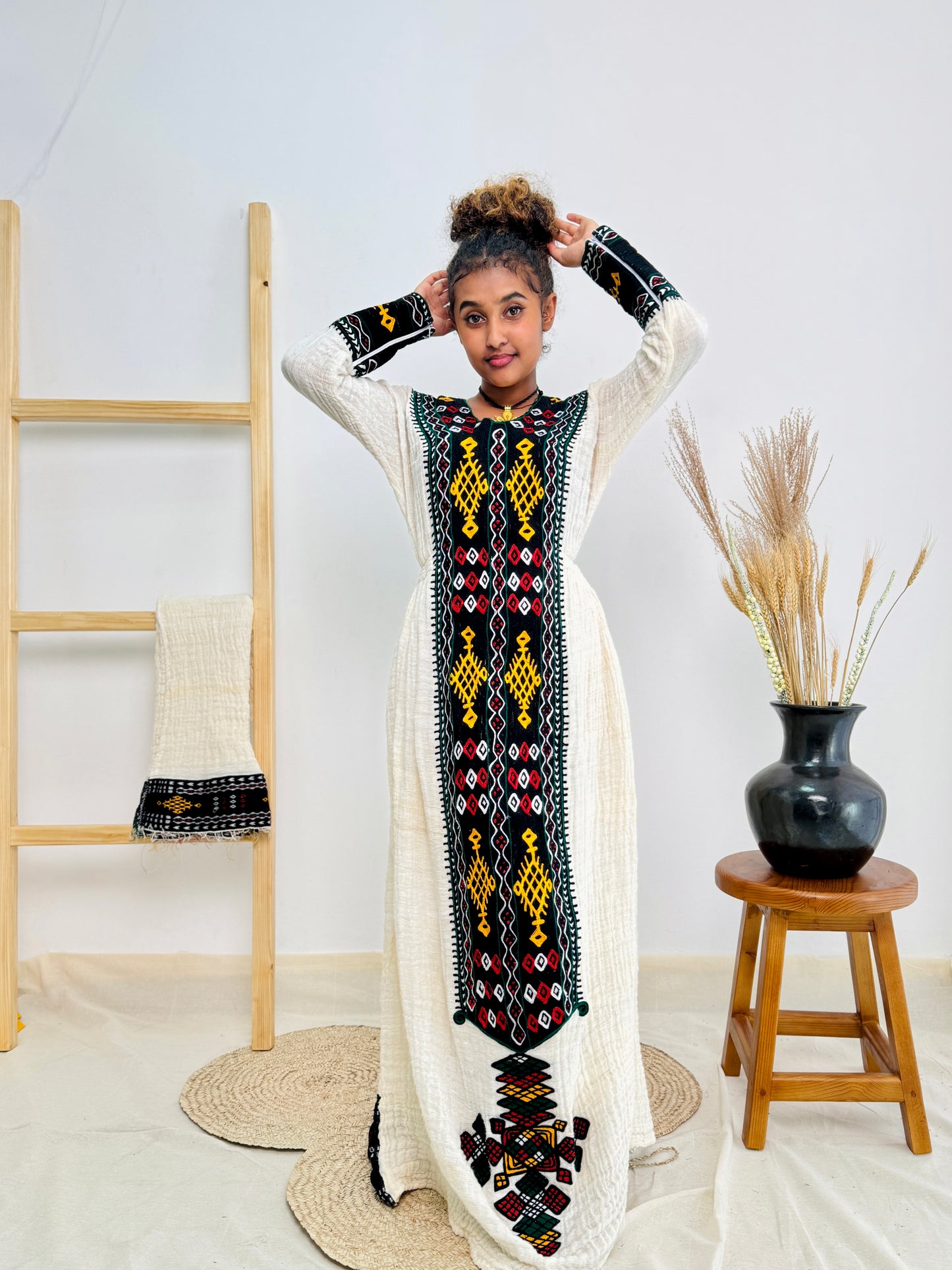 Black Design Habesha Dress Cultural Ethiopian Dress Hab08