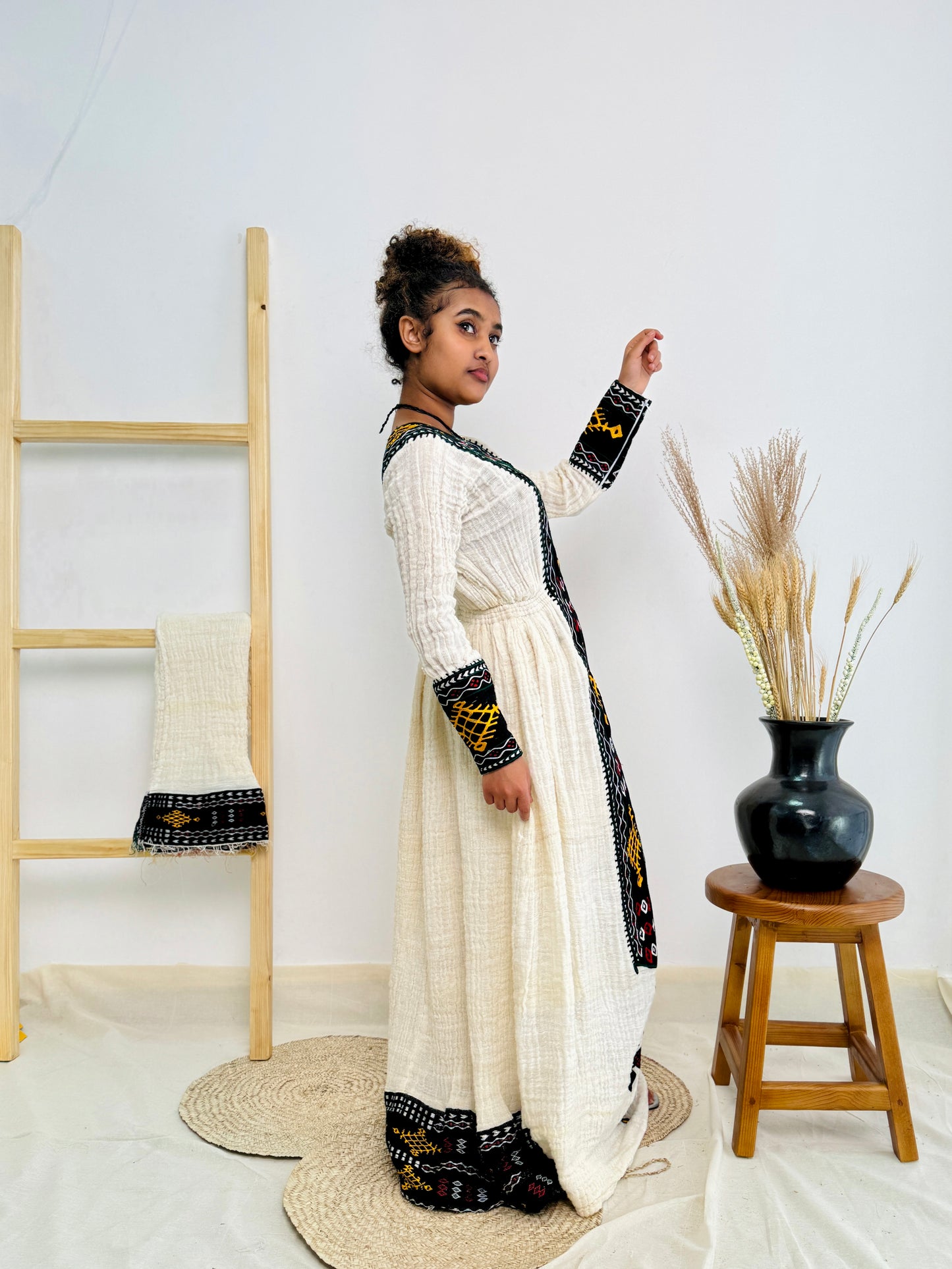 Black Design Habesha Dress Cultural Ethiopian Dress Hab08