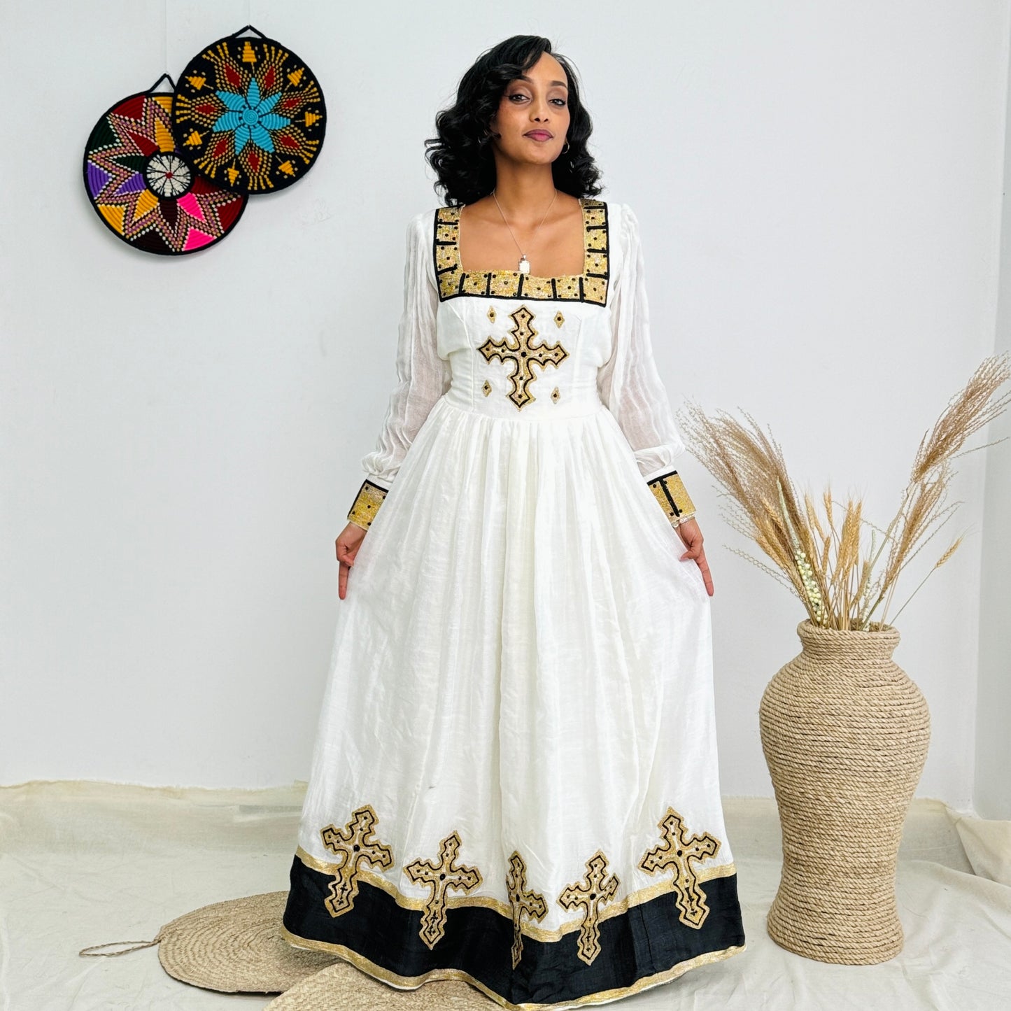 Black and Golden Habesha Dress for Everyday Elegance Hab11