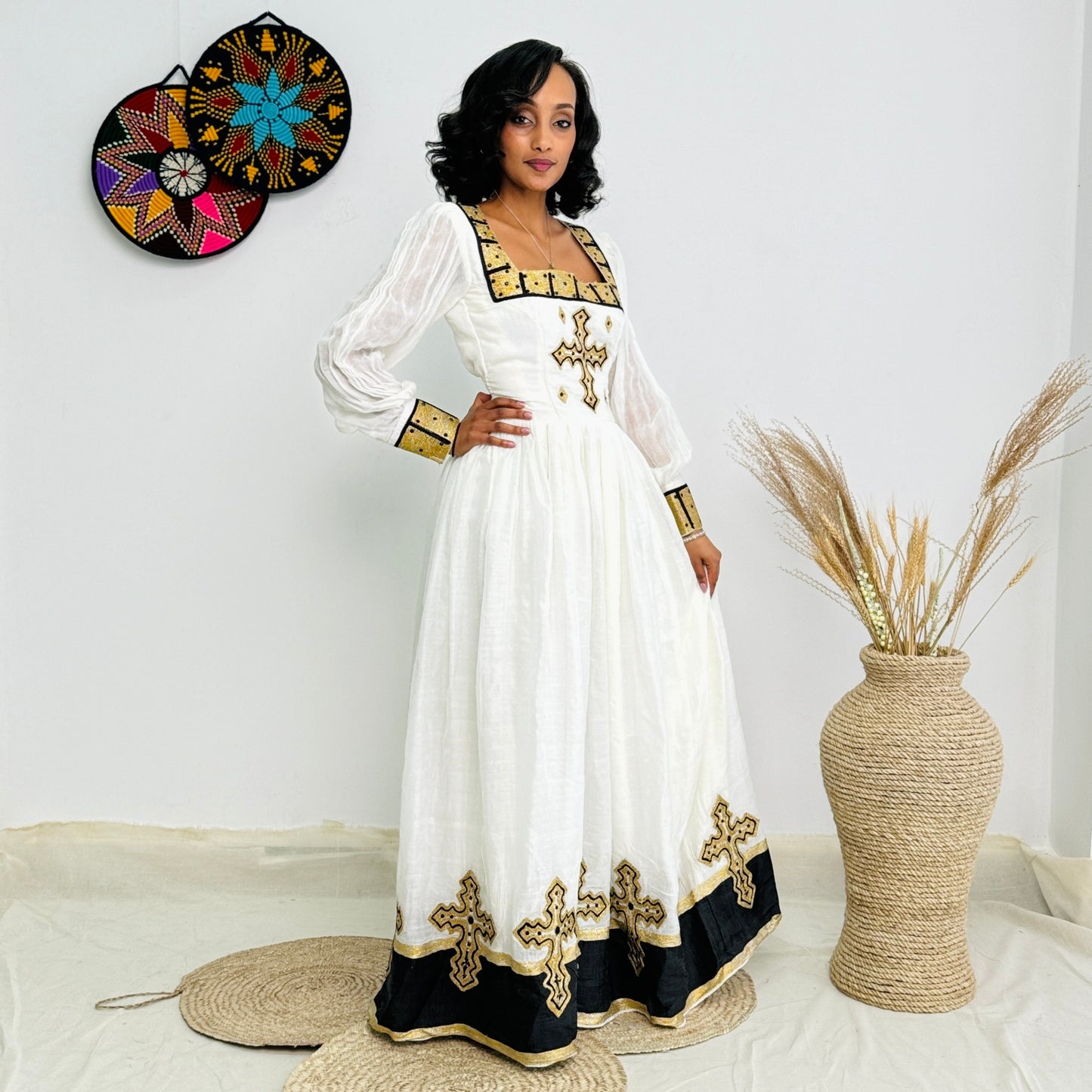 Black and Golden Habesha Dress for Everyday Elegance Hab11