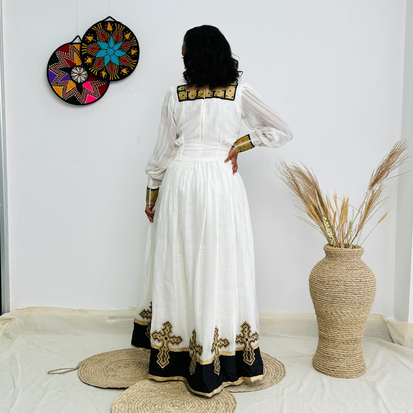 Black and Golden Habesha Dress for Everyday Elegance Hab11