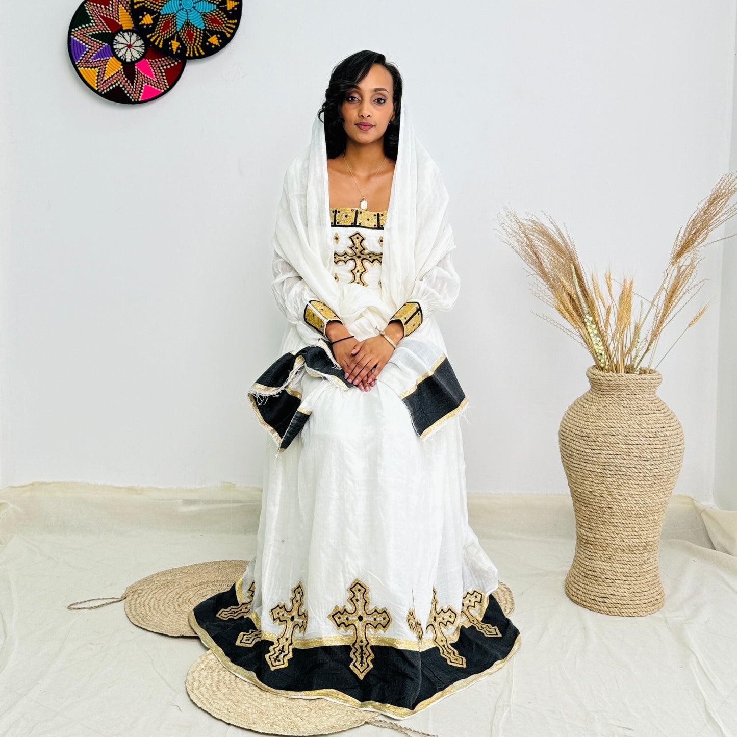 Black and Golden Habesha Dress for Everyday Elegance Hab11