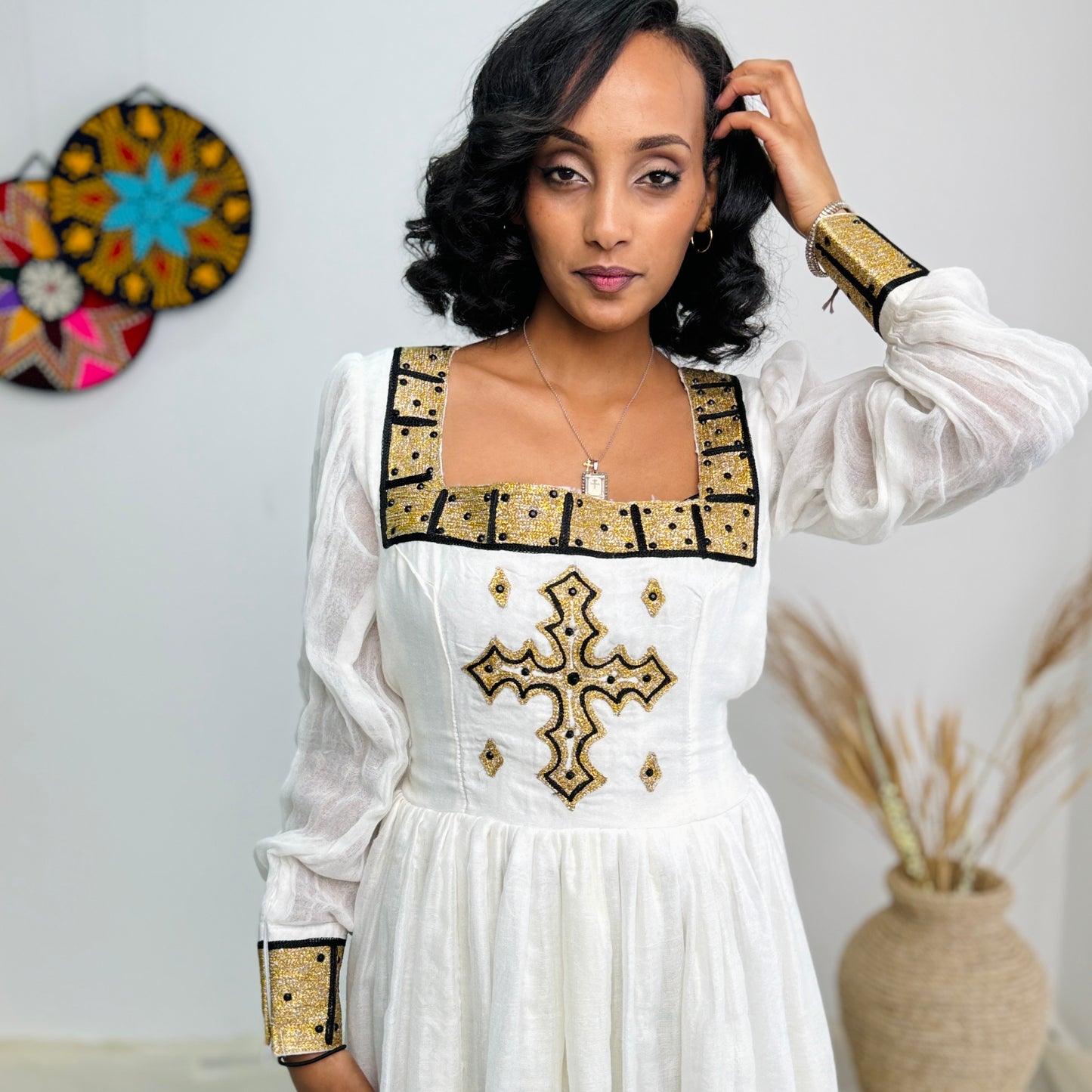 Black and Golden Habesha Dress for Everyday Elegance Hab11