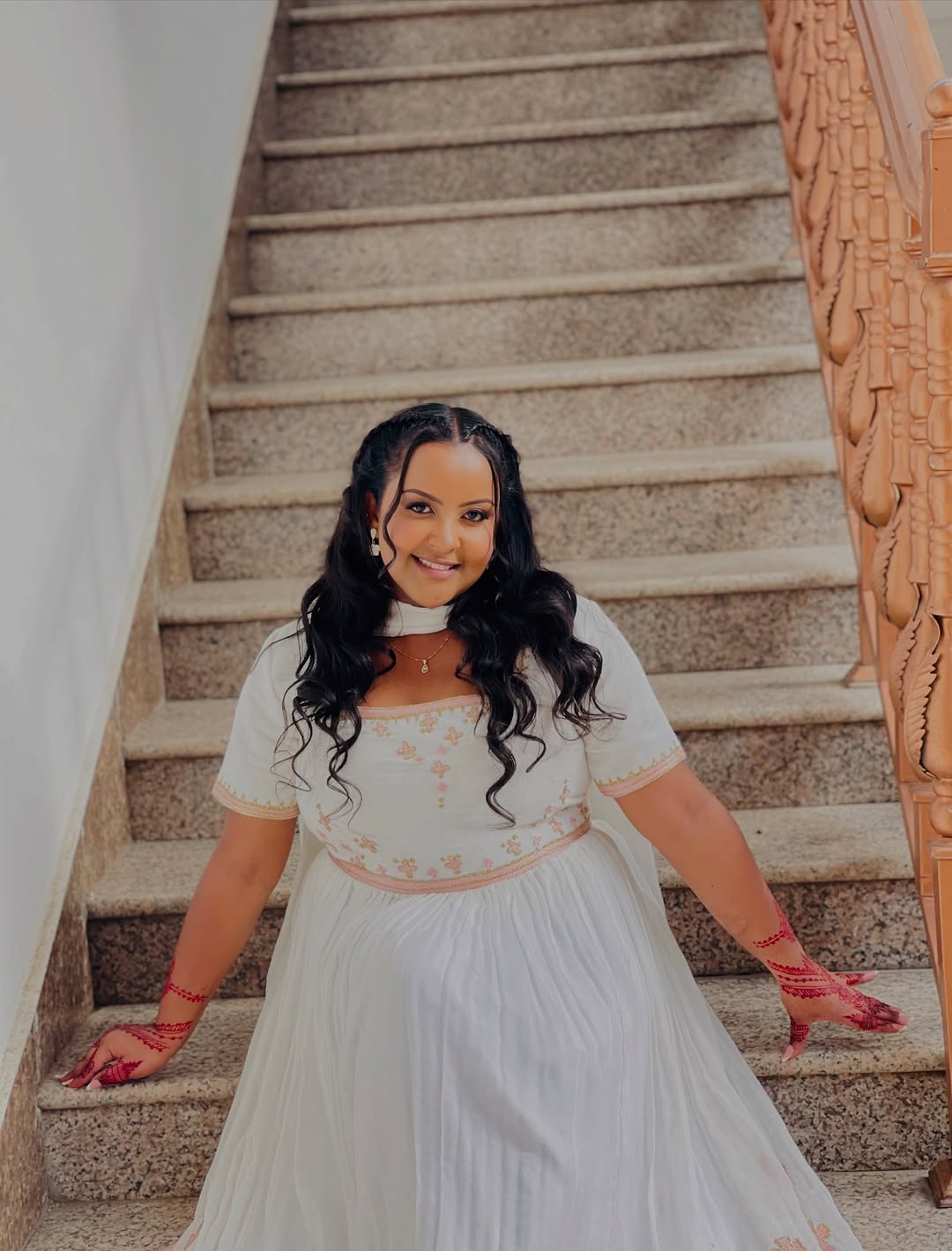 ELIYANA WHITE ETHIOPIAN CLOTH | ELEGANT HABESHA KEMIS | TIMELESS HABESHA DRESS