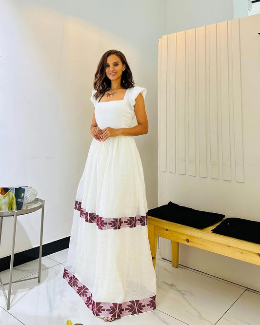 elegant ethiopian white cotton
