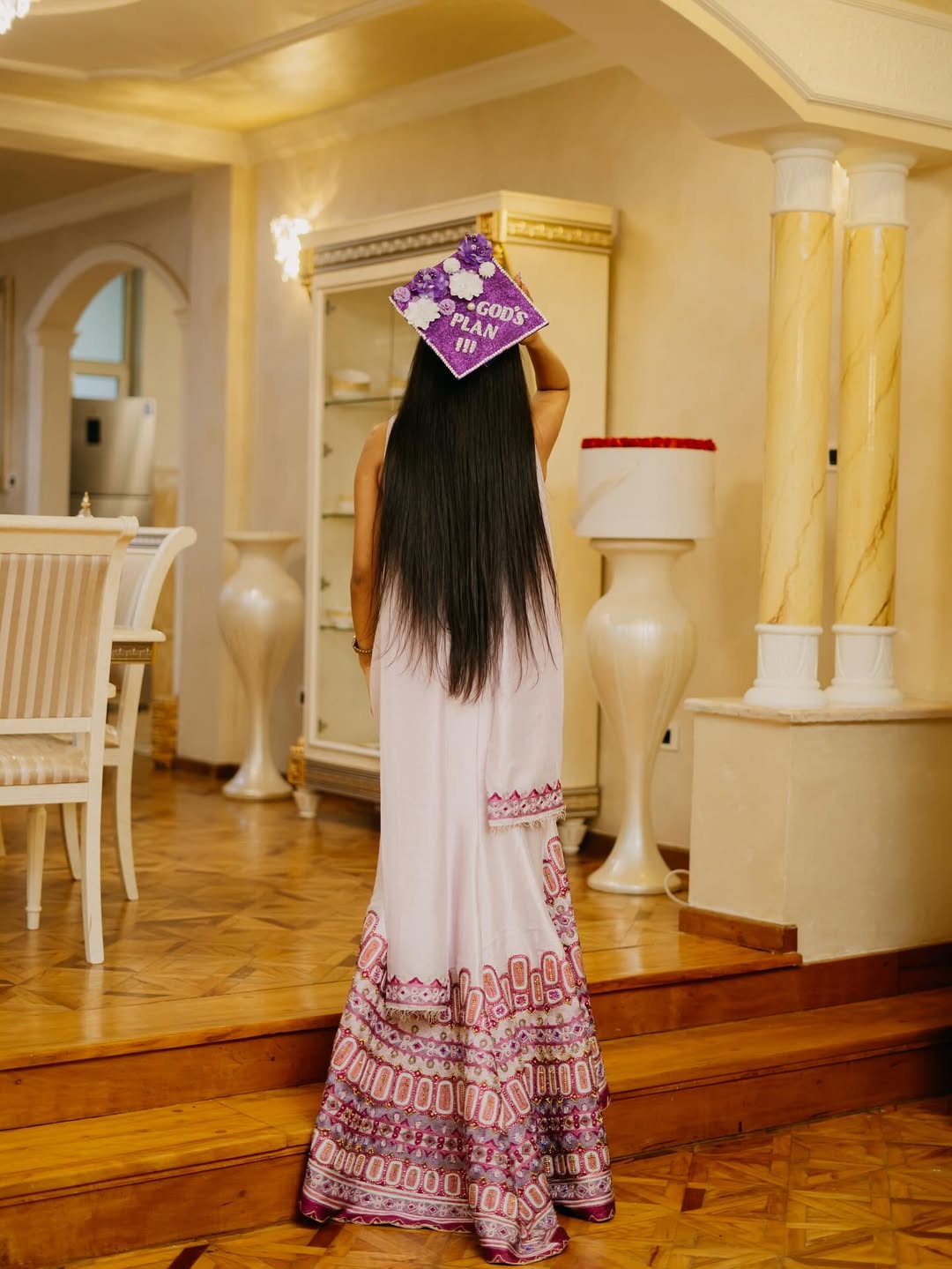 YANET ETHIOPIAN TRADITIONAL CLOTHING | PINK AND PURPLE TIBEB PATTERN HABESHA KEMIS | HANDWOVEN HABESHA DRESS