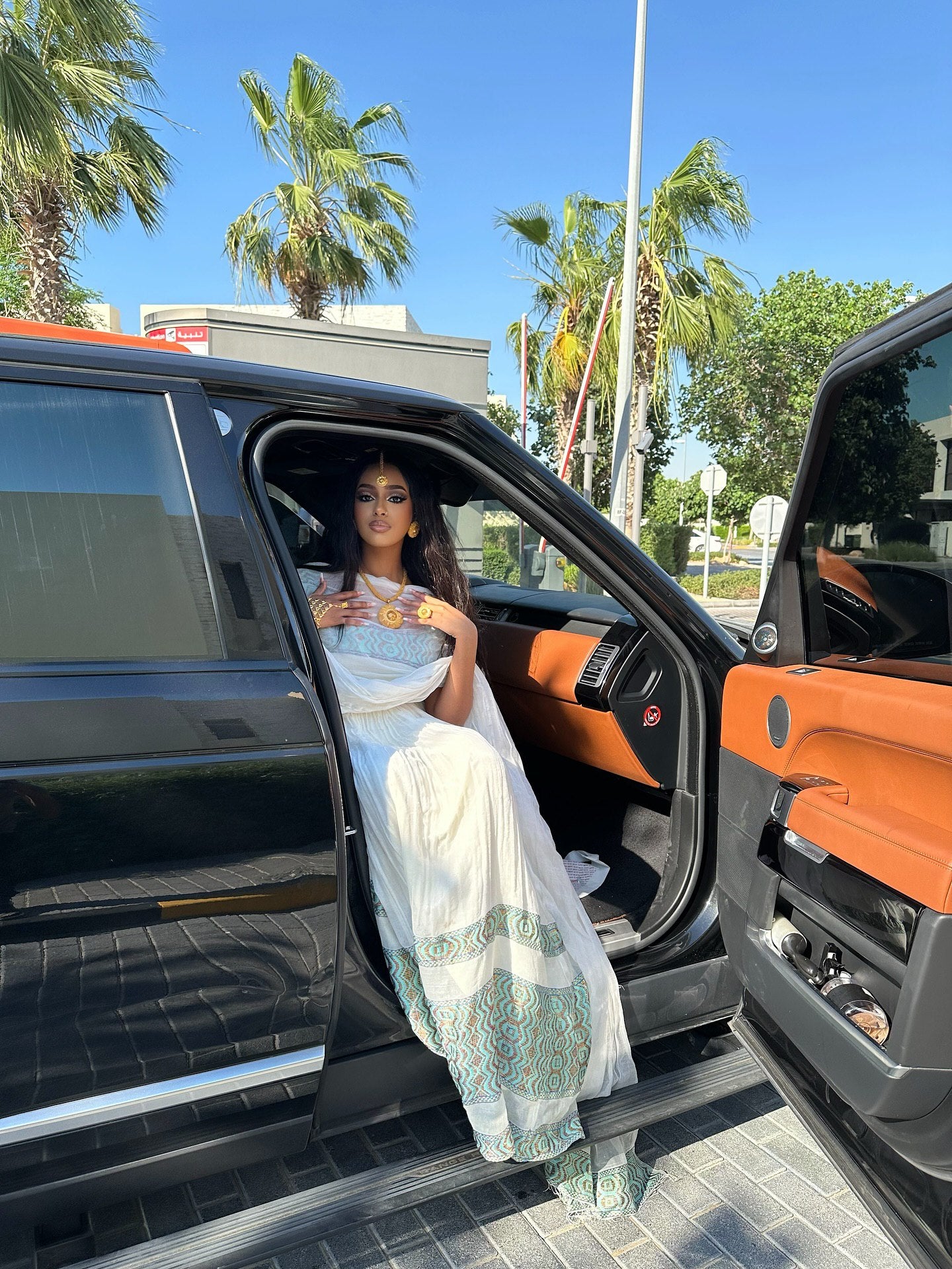 HAYMI ELEGANT HABESHA KEMIS WITH SEA GREEN TILET |MODERN ETHIOPIAN STYLE ETHIOPIAN CLOTH | CULTURAL HABESHA DRESS FOR FESTIVE